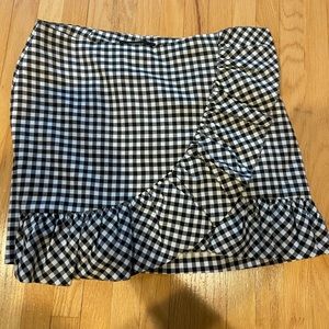 Gingham Ruffle Skort